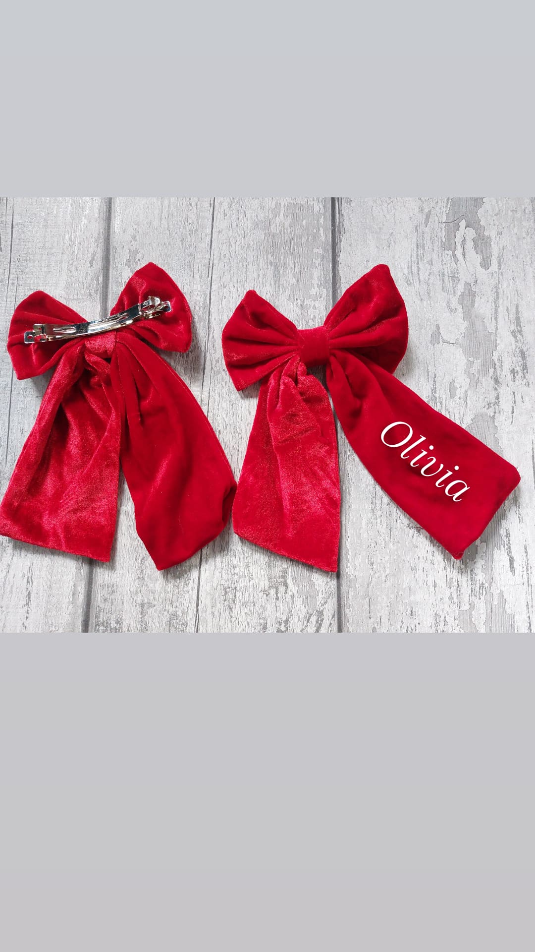 XL red hair bow