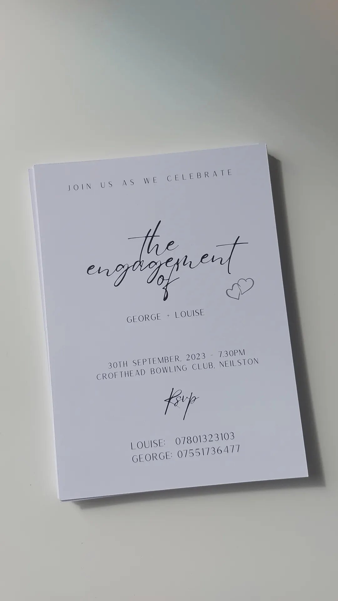 Minimalistic Invitations