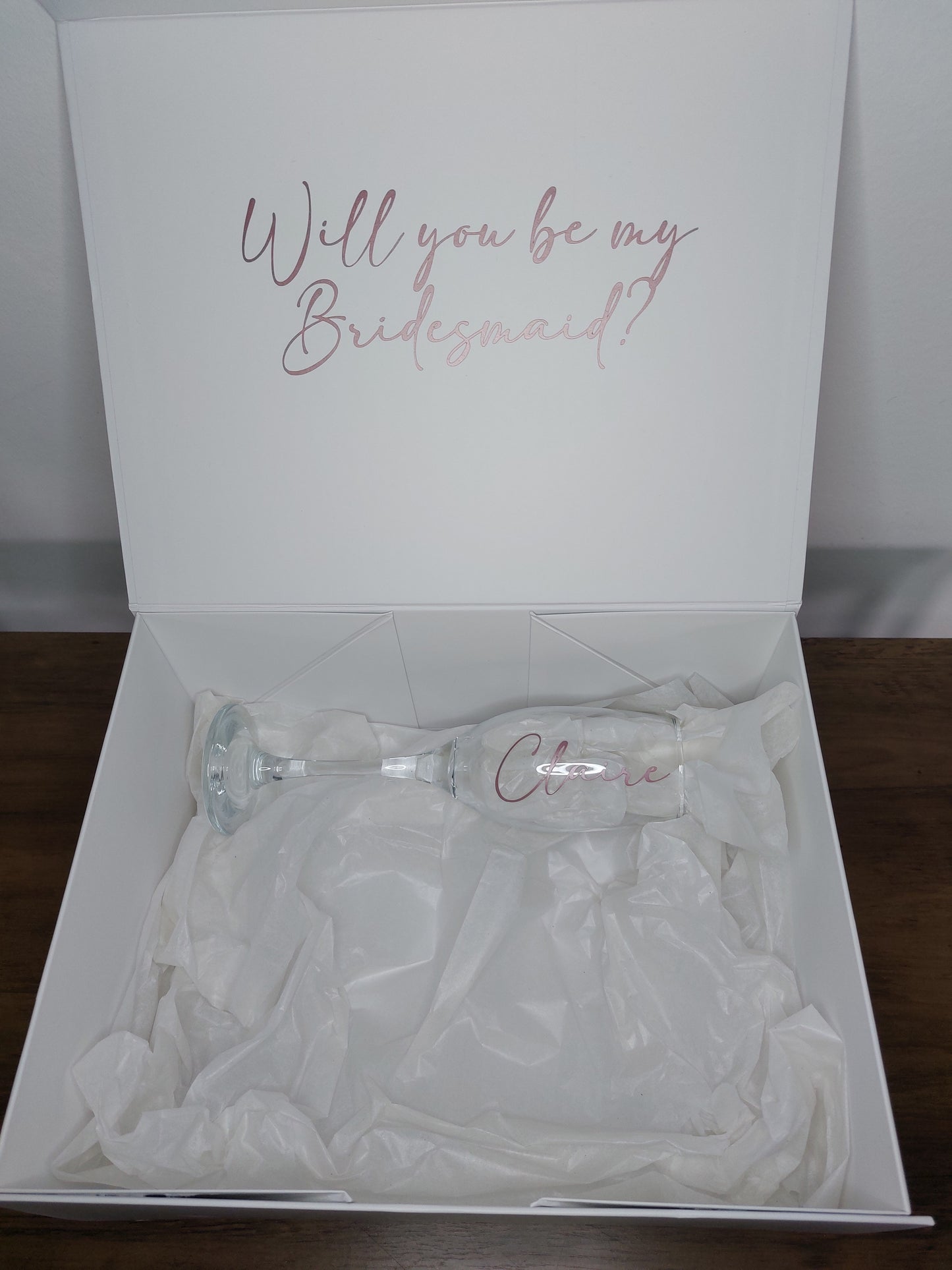 Bridal gift boxes with flute