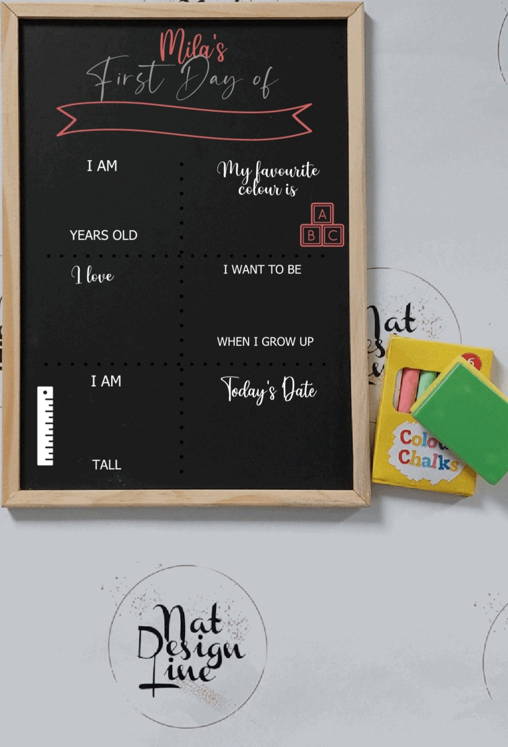 First day of school chalkboard